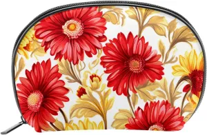 Makeup Bag Organizer,Cosmetic Bags for Women,Colorful Daisy Flowers,Small Makeup Pouch