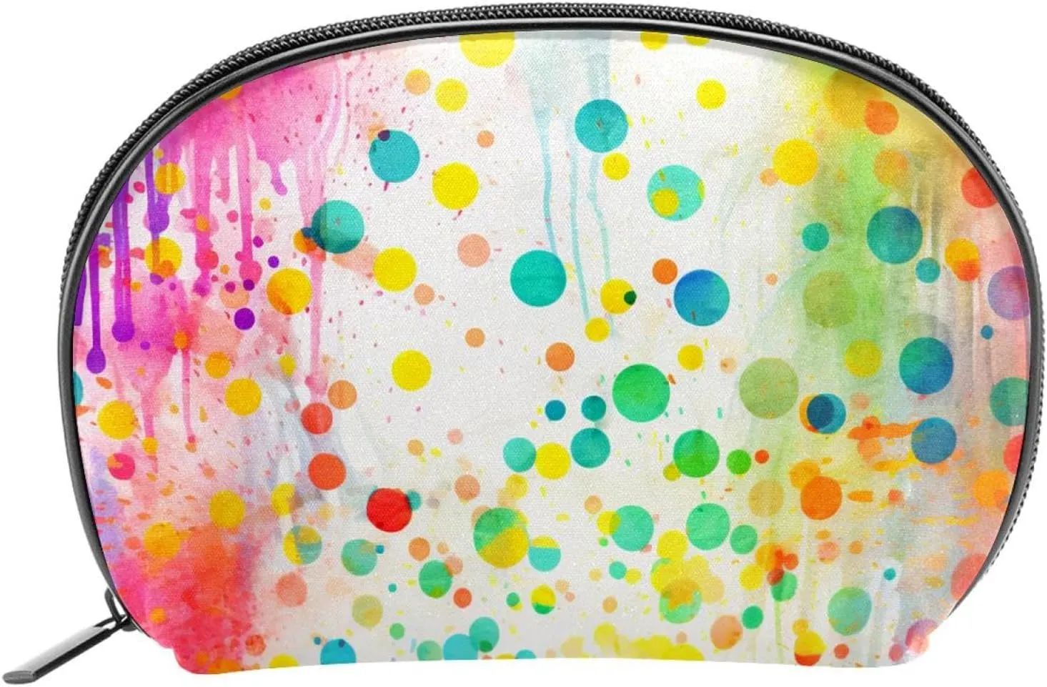 Makeup Bag Organizer,Cosmetic Bags for Women,Colorful Dots Watercolor,Small Makeup Pouch