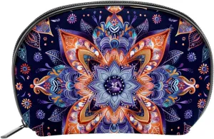 Makeup Bag Organizer,Cosmetic Bags for Women,Colorful Ethnic Printed Flower,Small Makeup Pouch