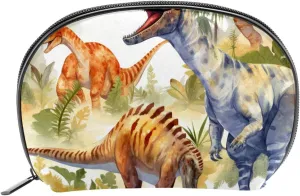 Makeup Bag Organizer,Cosmetic Bags for Women,Dinasour Cartoon Watercolor,Small Makeup Pouch