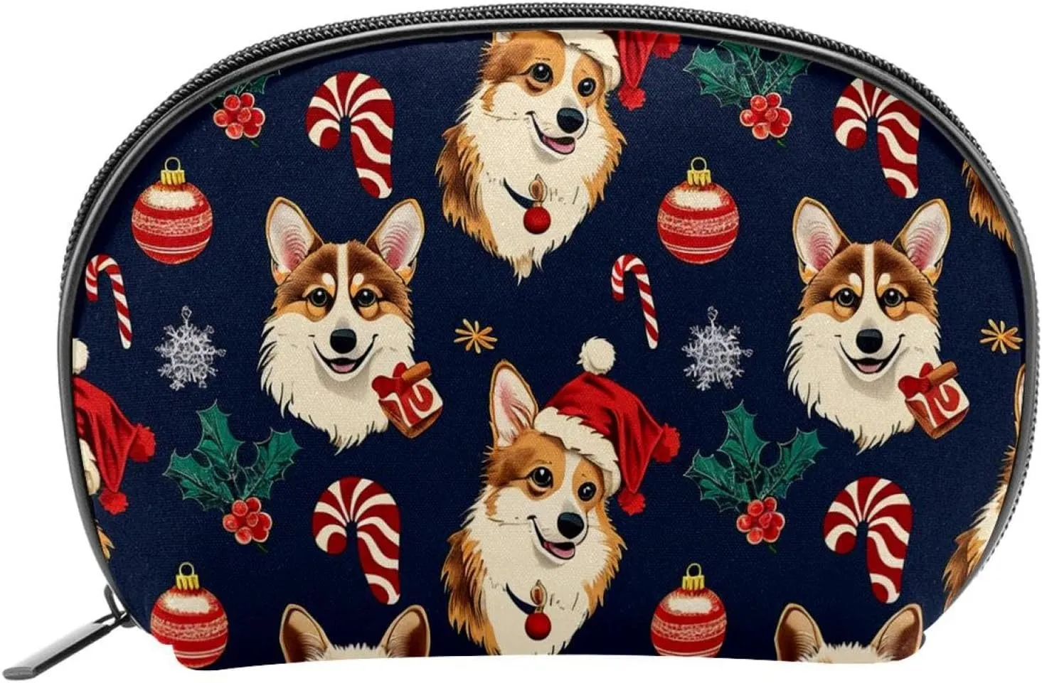 Makeup Bag Organizer,Cosmetic Bags for Women,Dog Christmas Animal,Small Makeup Pouch