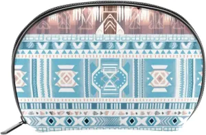 Makeup Bag Organizer,Cosmetic Bags for Women,Ethnic and Rhombus Geometry,Small Makeup Pouch