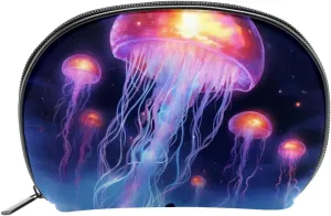 Makeup Bag Organizer,Cosmetic Bags for Women,Fantasy Jellyfish Sea,Small Makeup Pouch
