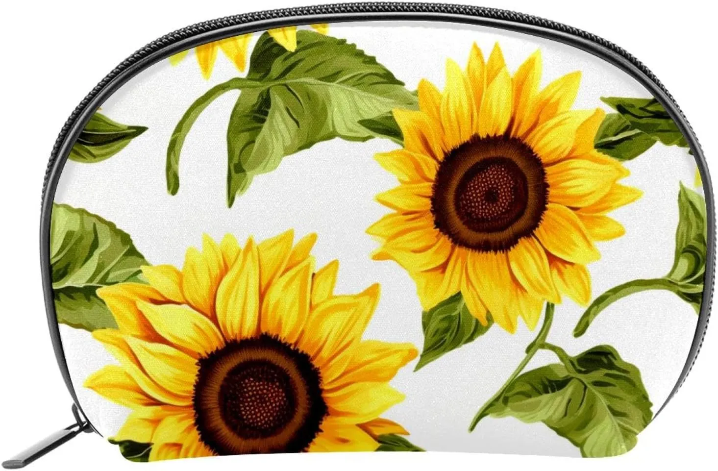 Makeup Bag Organizer,Cosmetic Bags for Women,Floral Sunflower Pattern,Small Makeup Pouch