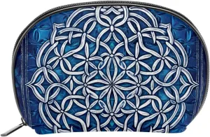 Makeup Bag Organizer,Cosmetic Bags for Women,Flower Ethnic Style Texture,Small Makeup Pouch