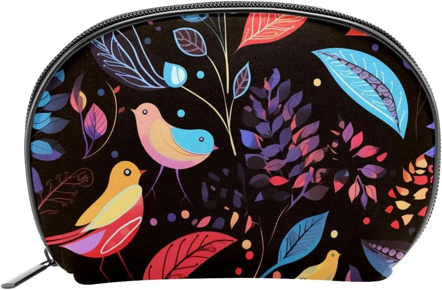 Makeup Bag Organizer,Cosmetic Bags for Women,Flower Plant Leaves,Small Makeup Pouch