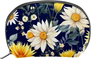 Makeup Bag Organizer,Cosmetic Bags for Women,Flowerwatercolor Daisy Sunflower,Small Makeup Pouch