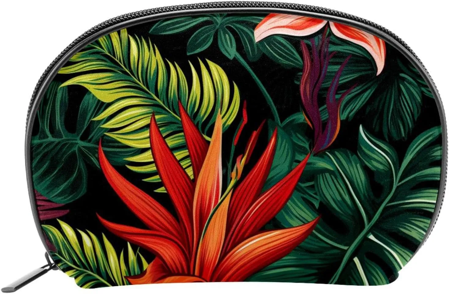 Makeup Bag Organizer,Cosmetic Bags for Women,Tropical Summer Travel Palm Leaves,Small Makeup Pouch