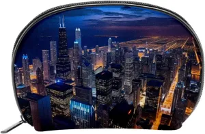 Makeup Bag Organizer,Cosmetic Bags for Women,View Architecture Tower Sky,Small Makeup Pouch