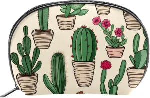 Makeup Bag Organizer,Cosmetic Bags for Women,Watercolor Plant Cactus,Small Makeup Pouch