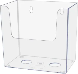 Marketing Holders 4 Pack Brochure Holder Wall Mount or Countertop 5.5" Wide Bi Fold Flyers Bin Literature Display Box Clear Acrylic Holder for Service Stations and Hotels
