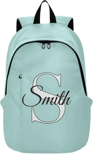 MCHIVER Custom Travel Backpack Eggshell Blue Personalized Casual Daypack Backpacks Lightweight Carry on Bag Water Resistant Laptop Backpack for Women and Men
