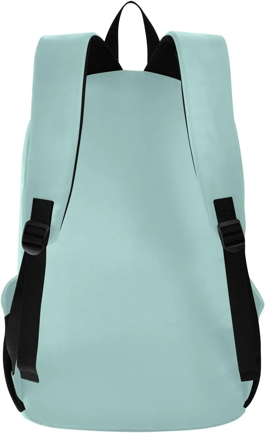 MCHIVER Custom Travel Backpack Eggshell Blue Personalized Casual Daypack Backpacks Lightweight Carry on Bag Water Resistant Laptop Backpack for Women and Men