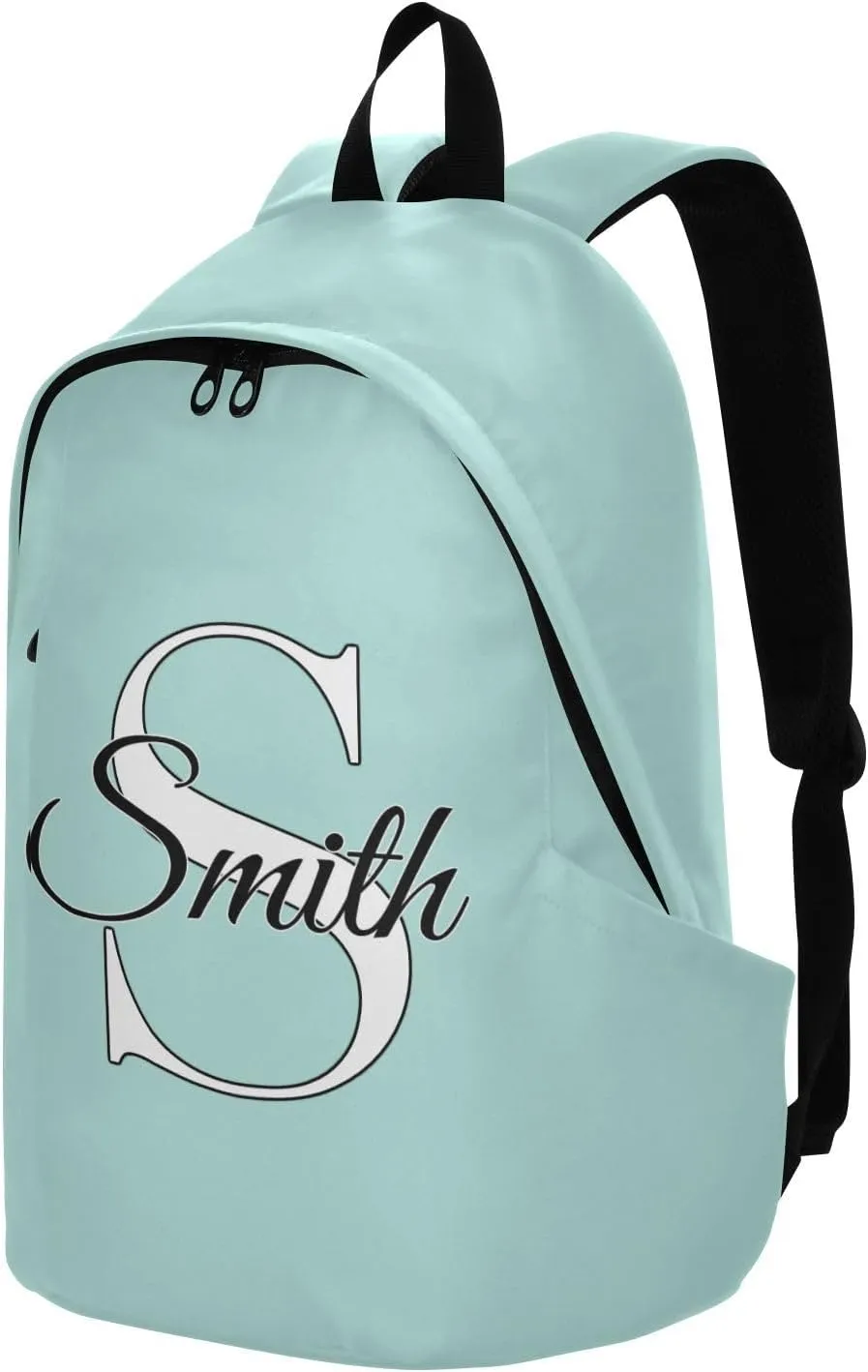 MCHIVER Custom Travel Backpack Eggshell Blue Personalized Casual Daypack Backpacks Lightweight Carry on Bag Water Resistant Laptop Backpack for Women and Men