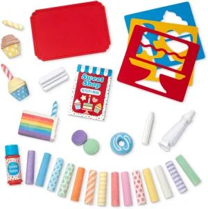 Melissa & Doug Sweet Shop Multi-Colored Chalk and Holders Play Set - 33 Pieces, Great Gift for Girls and Boys