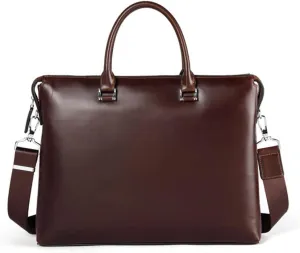 Men's European And American Retro Computer Bags Large Capacity Cowhide Handbag Men's Business Office Bag