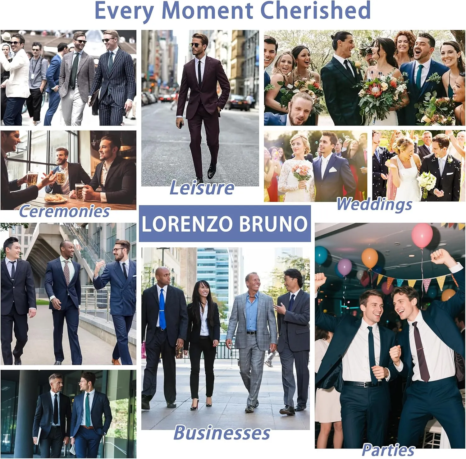Mens Suit 2 Piece Suits for Men One Button Slim Fit Solid Jacket & Pants Tuxedo Set Business Wedding Party
