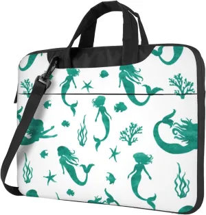 Mermaids Laptop Bag Classic Slim Briefcase Messenger Bag, Spacious, Ergonomic