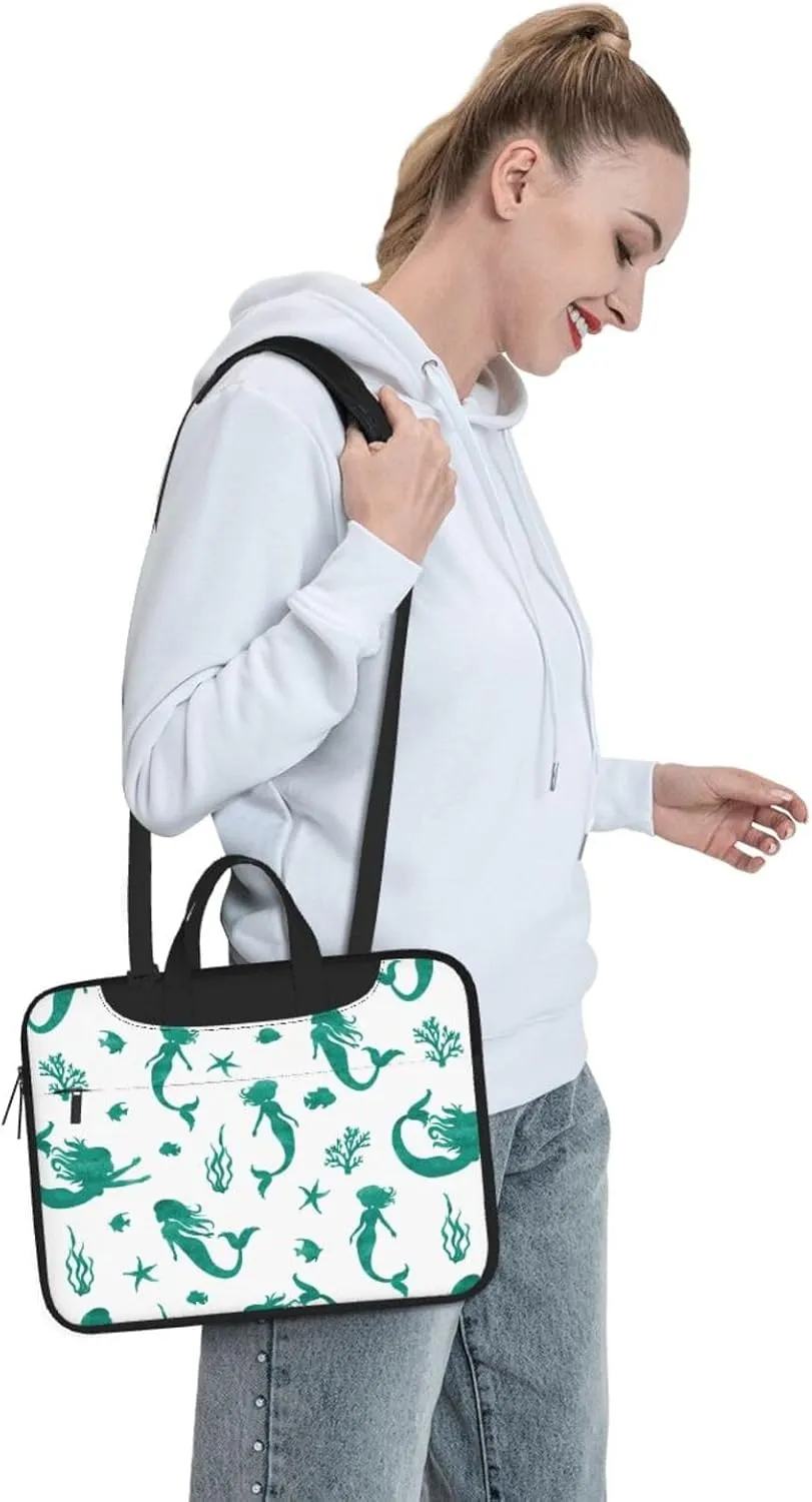 Mermaids Laptop Bag Classic Slim Briefcase Messenger Bag, Spacious, Ergonomic