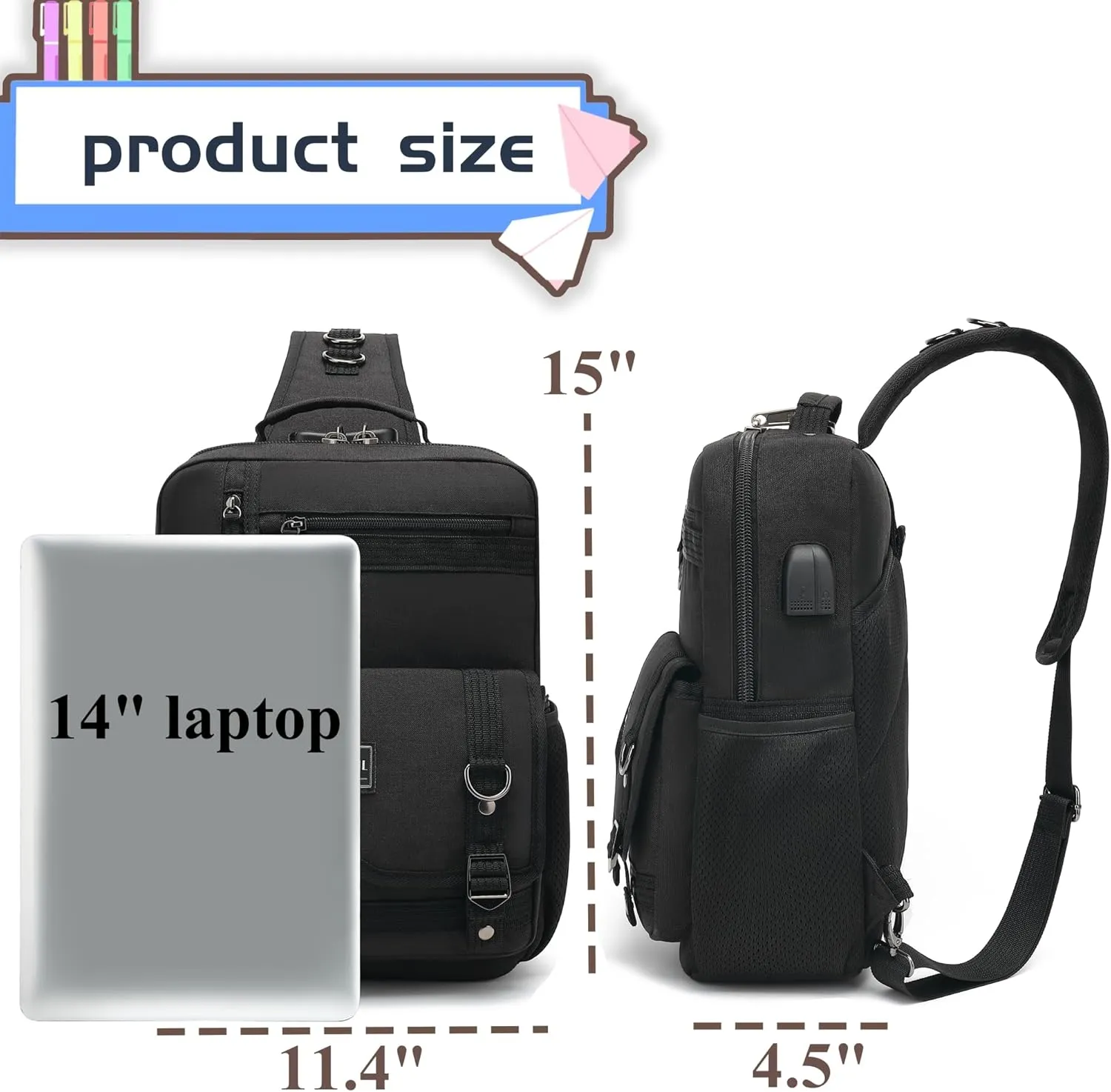 Messenger Bag Outdoor Cross Body Bag Sling Bag Shoulder Bag
