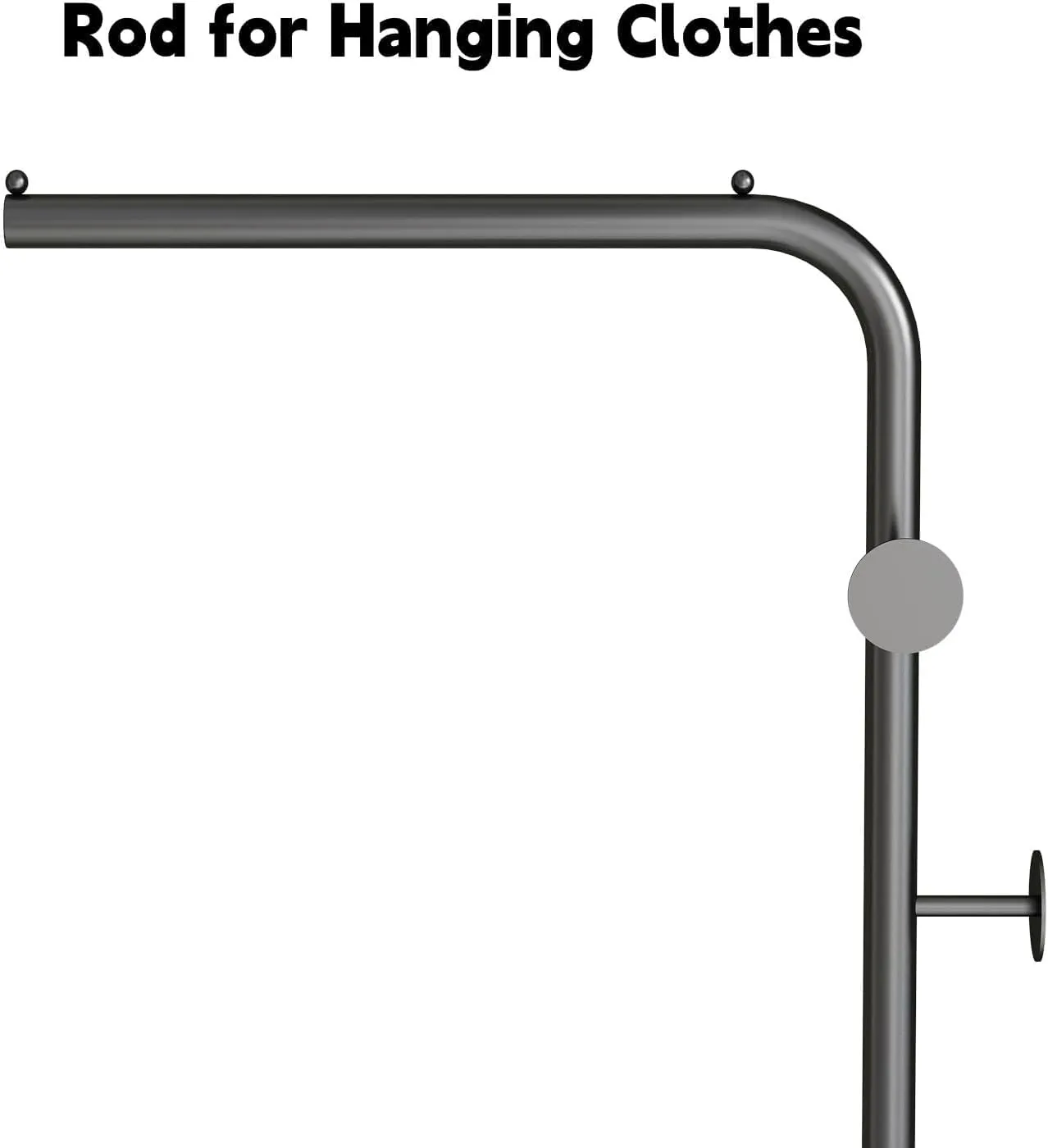 Metal Black Coat Racks, Standing Coat Rack with Heavy Base, Modern Coat Tree with Crossbar and 3 Hooks, Entryway Coat Racks for Handbags, Clothing.(67inch)