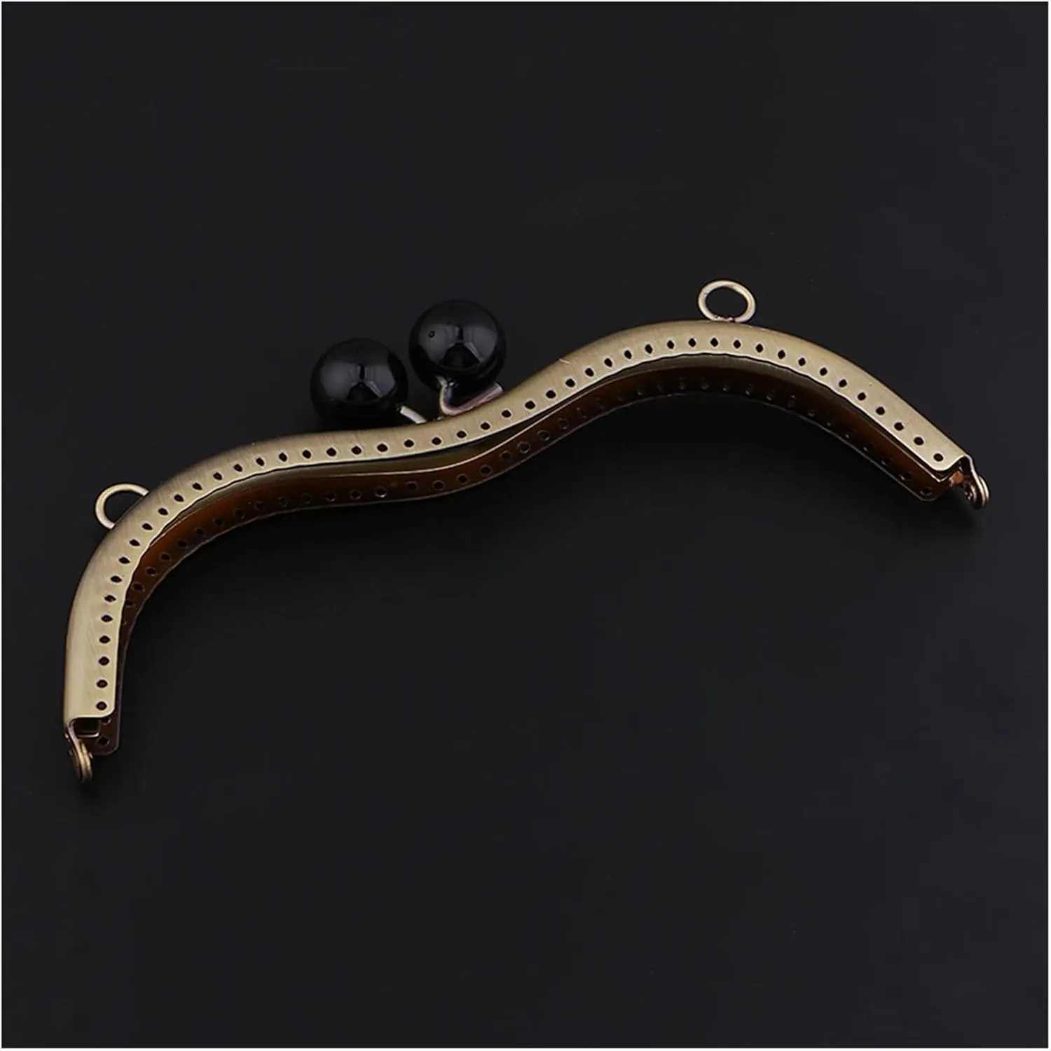 Metal Frame Kiss Clasp Lock Arch for Sewing Handbag Purse Coin Bag 19cm(Brown)