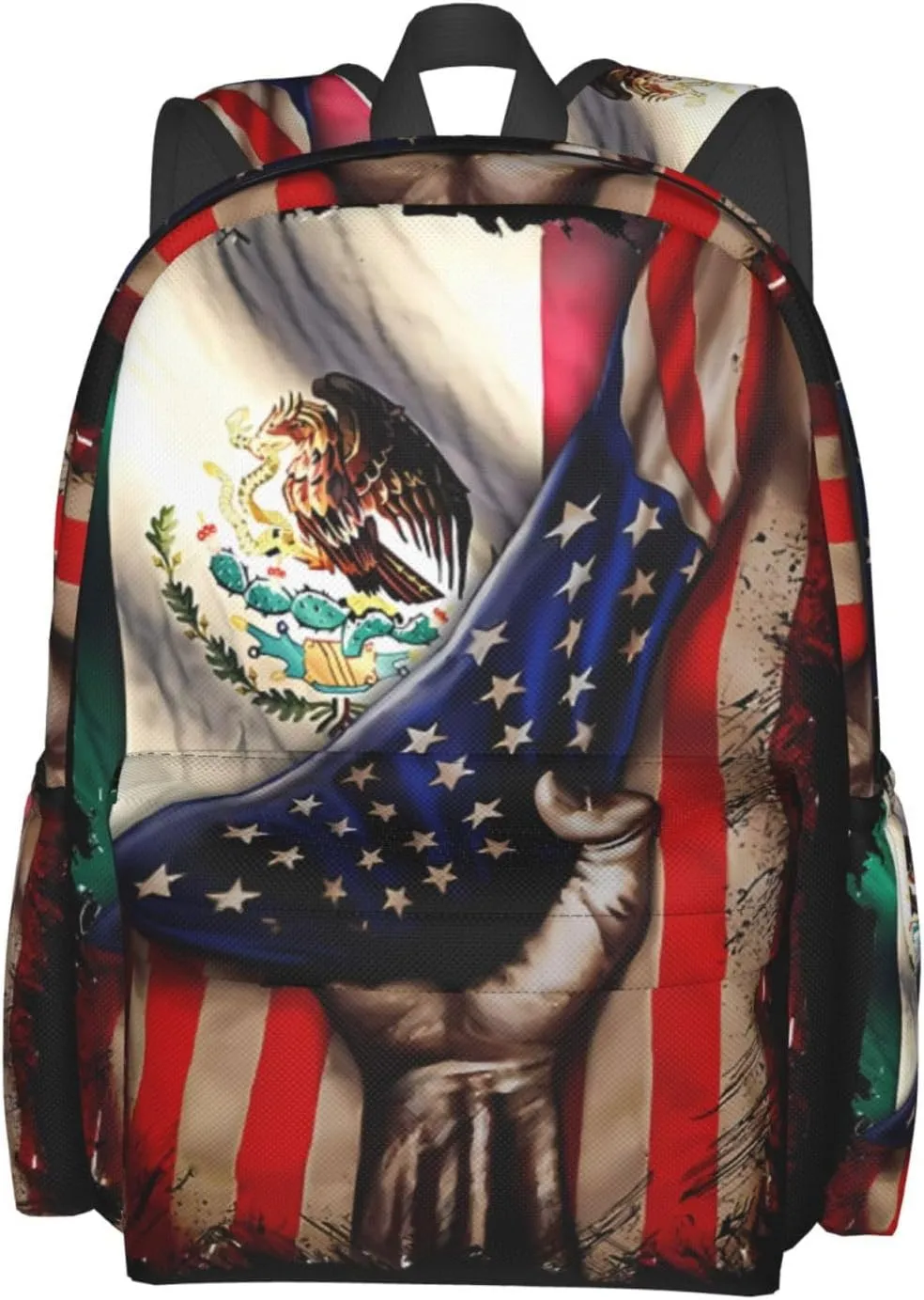 Mexican Roots American Mexican flag Mexico is Calling Laptop Backpack Work Travel Backpacks Business Rucksack Casual Outdoor Daypack with Adjustable Strap Bags for Sports Office Gym Hiking
