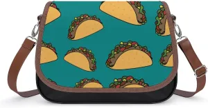 Mexican Tacos Joke Trendy Crossbody Bags Purses for Women Casual Shoulder Handbags with Adjustable Wide Strap