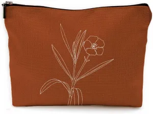 Minimalist Boho Flowers Floral Makeup Bag Travel Cosmetic Bags,Boho Mid Century Modern Art Cosmetic Makeup Bags with Zipper Pouch Travel Toiletry Case,Boho Gifts for Women
