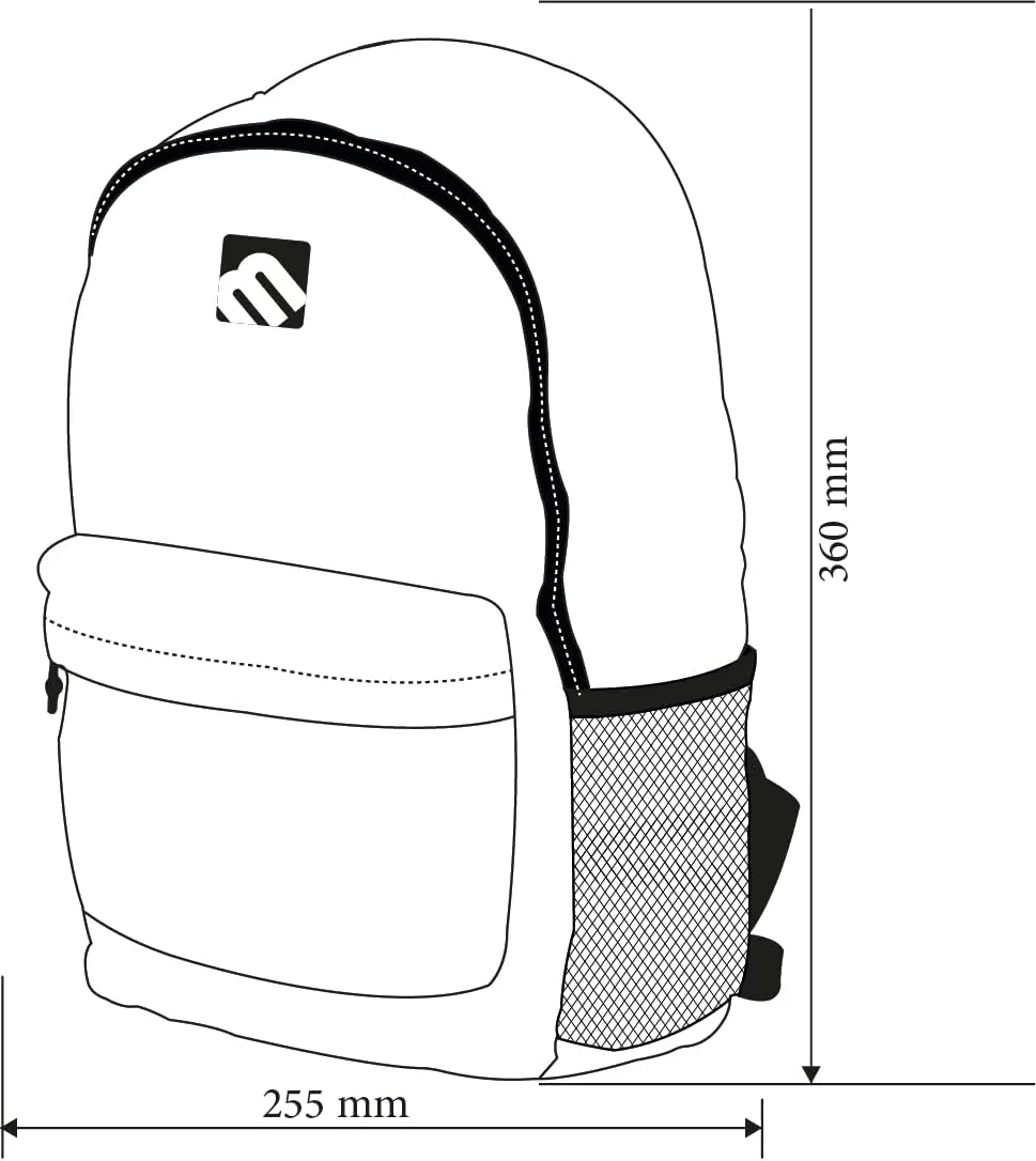 Mintra Office Backpack, Water-resistant Everyday Bag with Adjustable Straps, Unisex Backpack for Travel, College, Multi-Compartments with Secure Zippers, Blue, 15L Small, 10" W x 14.17" H