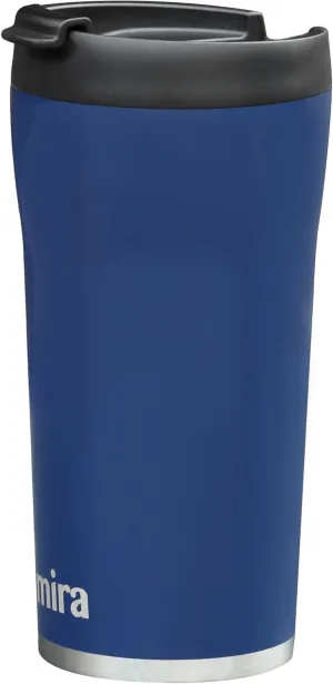 MIRA 12 oz Coffee Travel Mug - Stainless Steel Insulated Tumbler with Leak-Proof Lid - Hot & Cold Cup - Marine