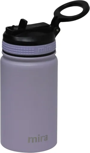 MIRA 12 oz Small Insulated Water Bottle for Cold Drinks | Leak-Proof Stainless Steel with Straw Lid for Travel, Hiking, Gym - Lavender Violet