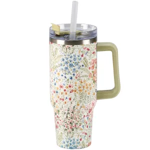 Mixed Floral Travel Tumbler