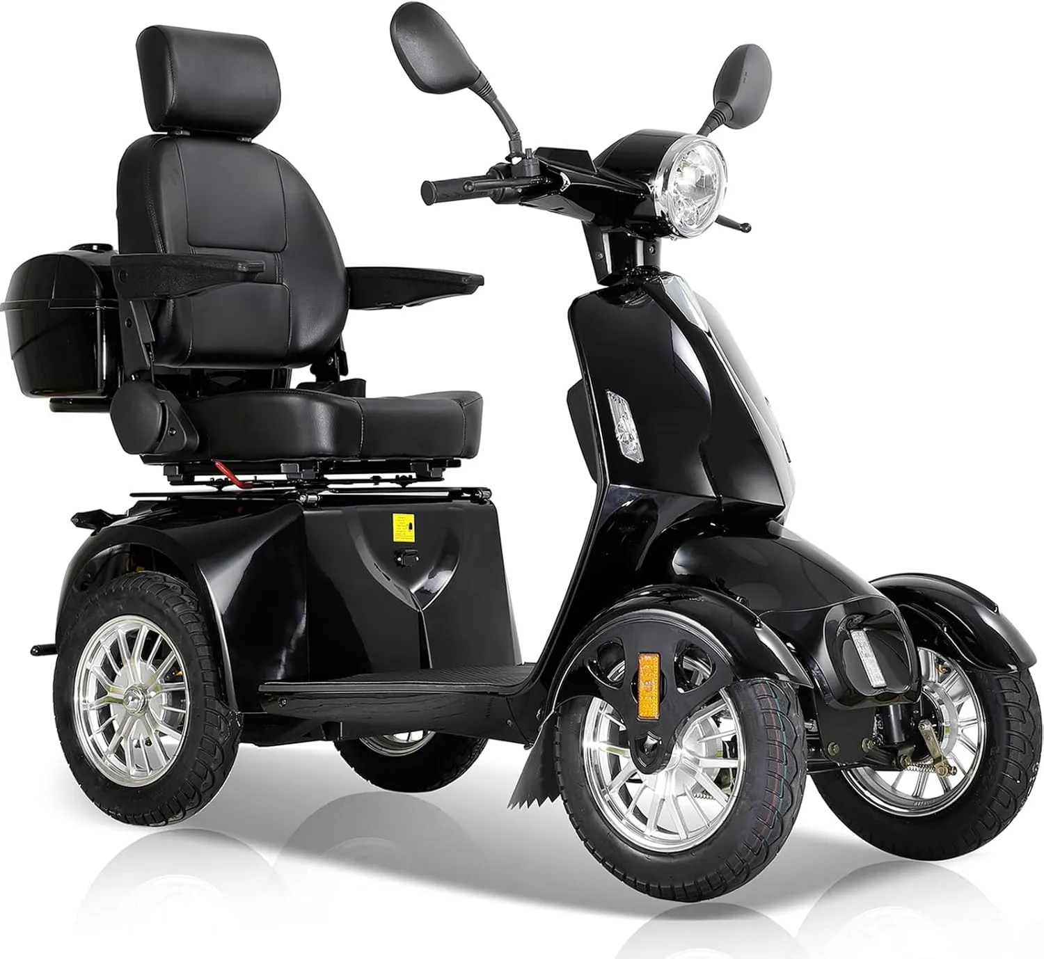 Mobility Scooters for Seniors,Heavy-Duty 4 Wheel Mobility Scooters for Travel,500LBS Capacity 800W All Terrain Handicap Scooters for Adults (Black-AFD-1)