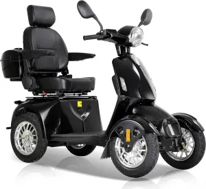 Mobility Scooters for Seniors,Heavy-Duty 4 Wheel Mobility Scooters for Travel,500LBS Capacity 800W All Terrain Handicap Scooters for Adults (Black-AFD-1)
