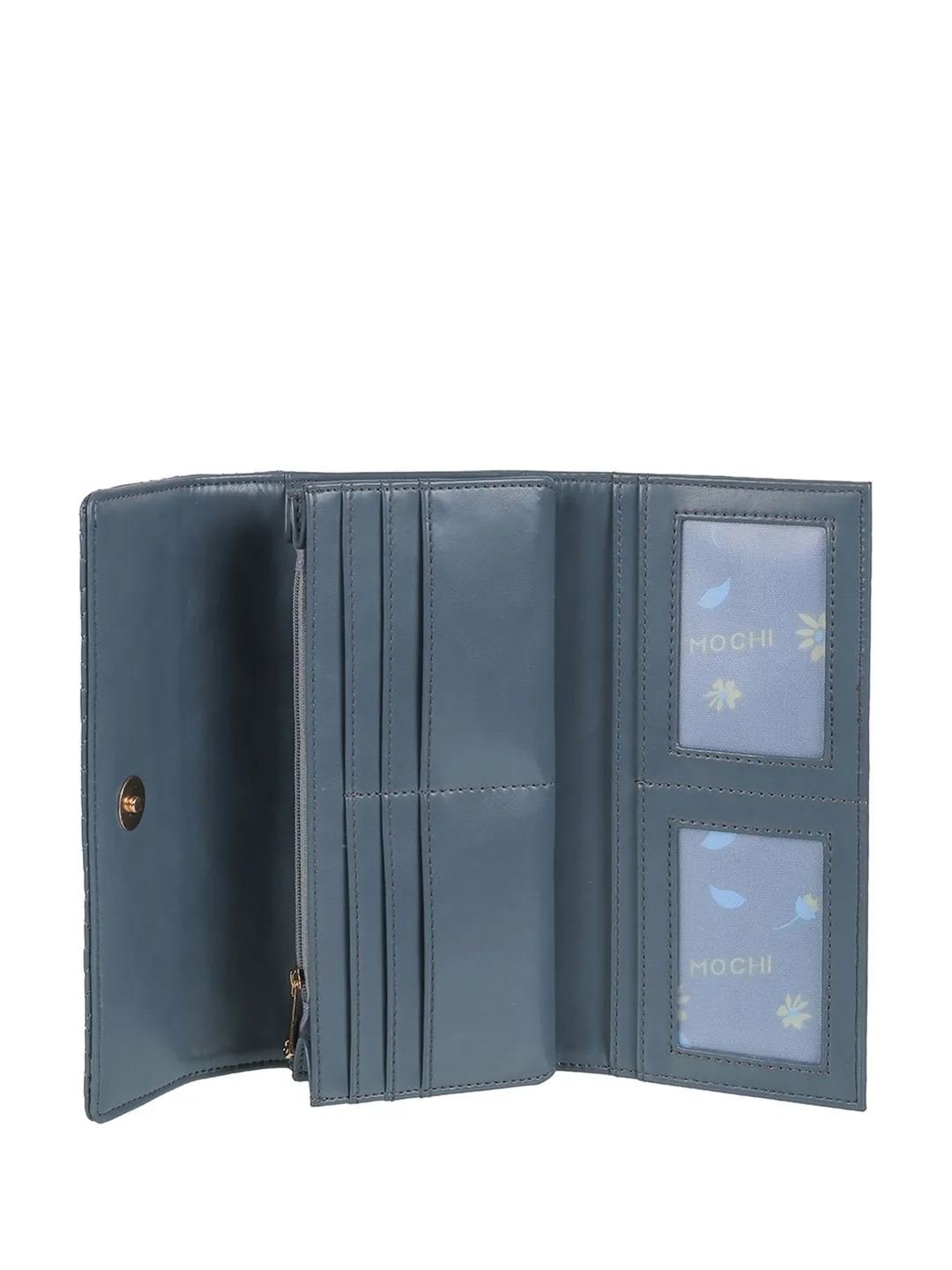 Mochi Women Textured PU Three Fold Wallet