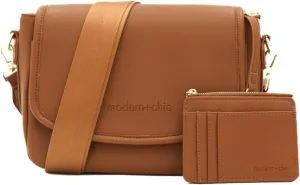 Modern Chic Crossbody Bag for Women - The Signature Crossbody Purse, Vegan Leather Sling Bag with Matching Wallet & Key Fob