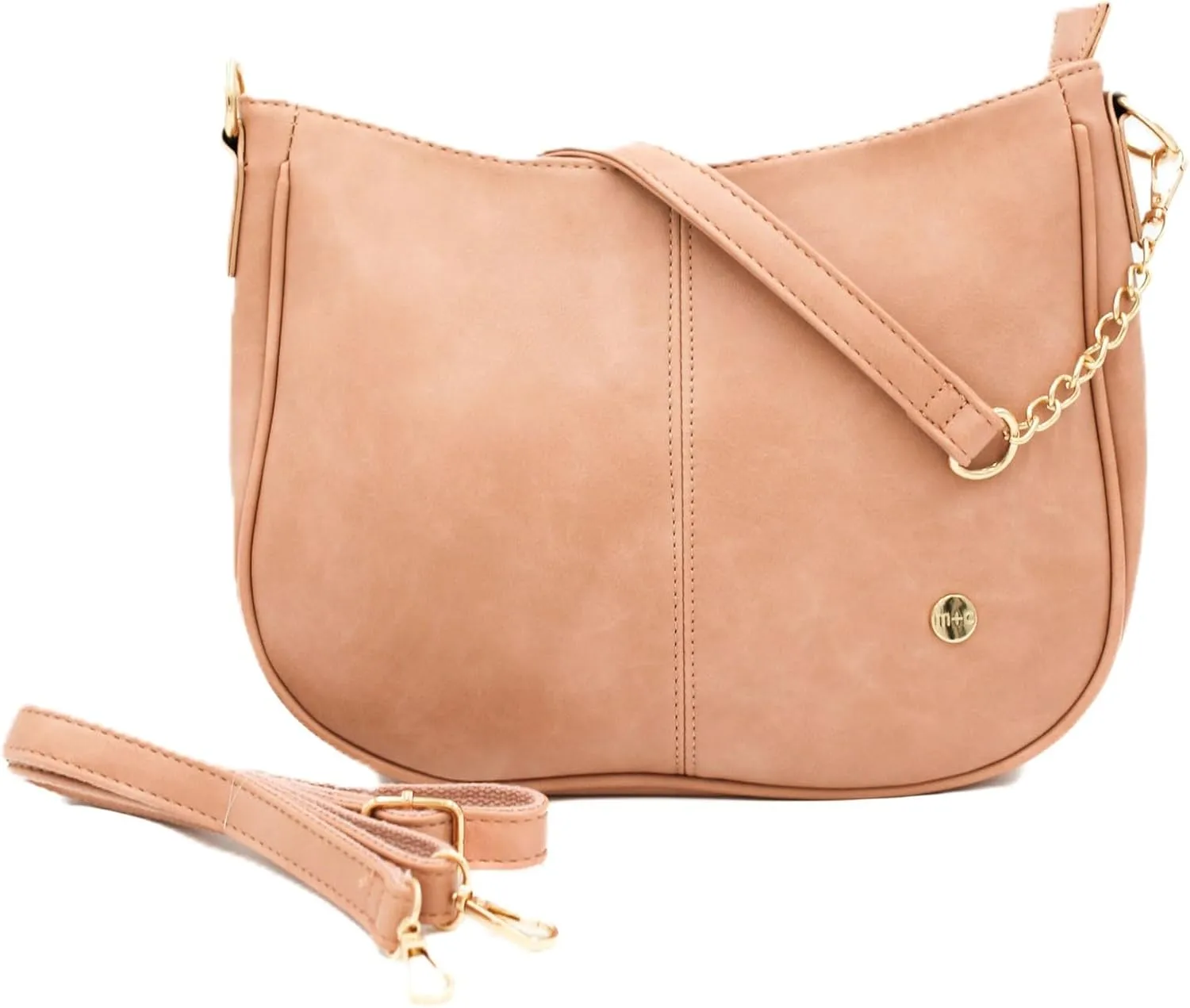 Modern Chic Crossbody Bags for Women - Marissa Saddle Crossbody, Vegan Leather Shoulder or Handbag with Two Adjustable Straps
