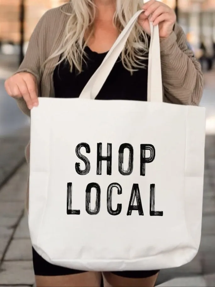 Modern Shop Local Tote Bag