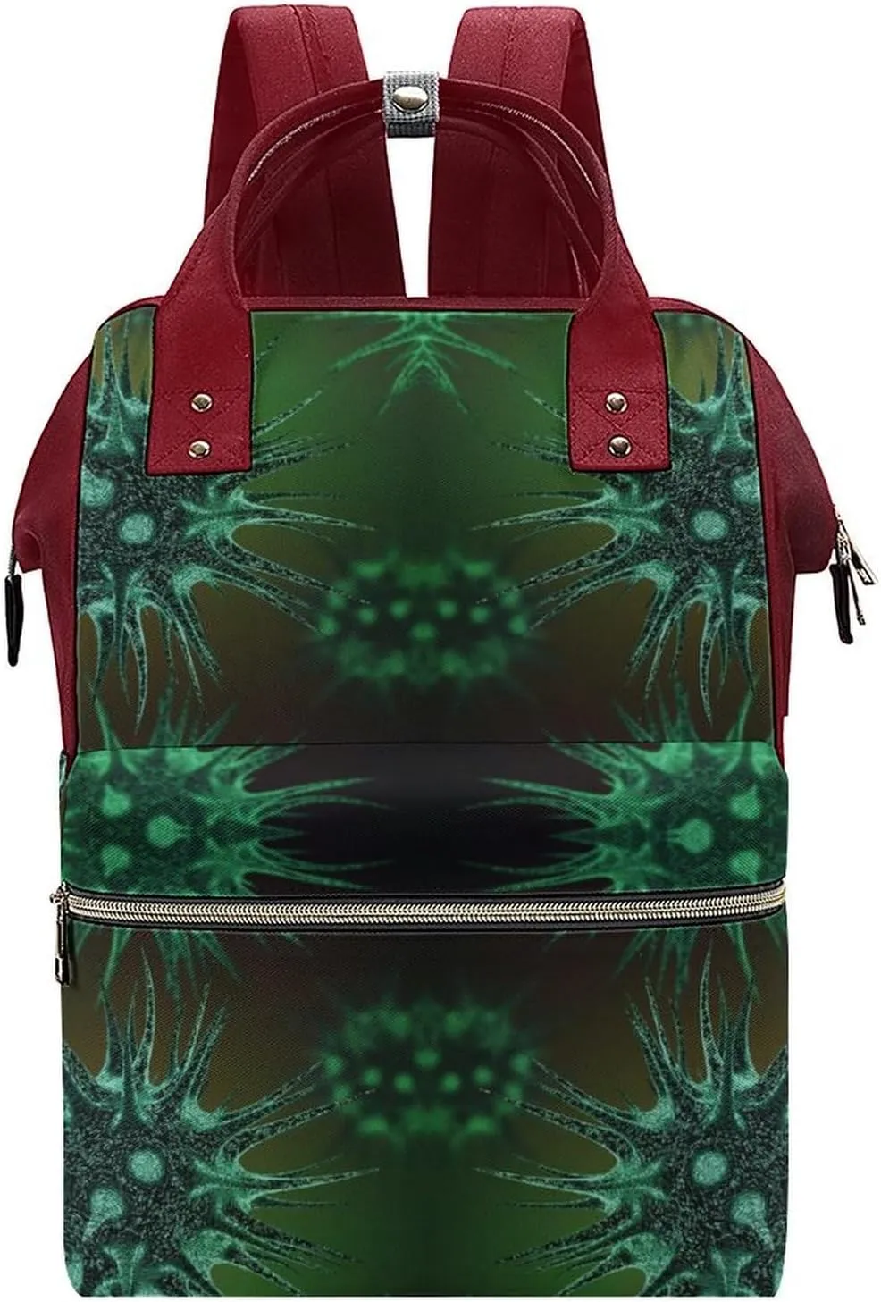 Molecules of The Virus Durable Travel Laptop Hiking Backpack Waterproof Fashion Print Bag for Work Park Red-Style