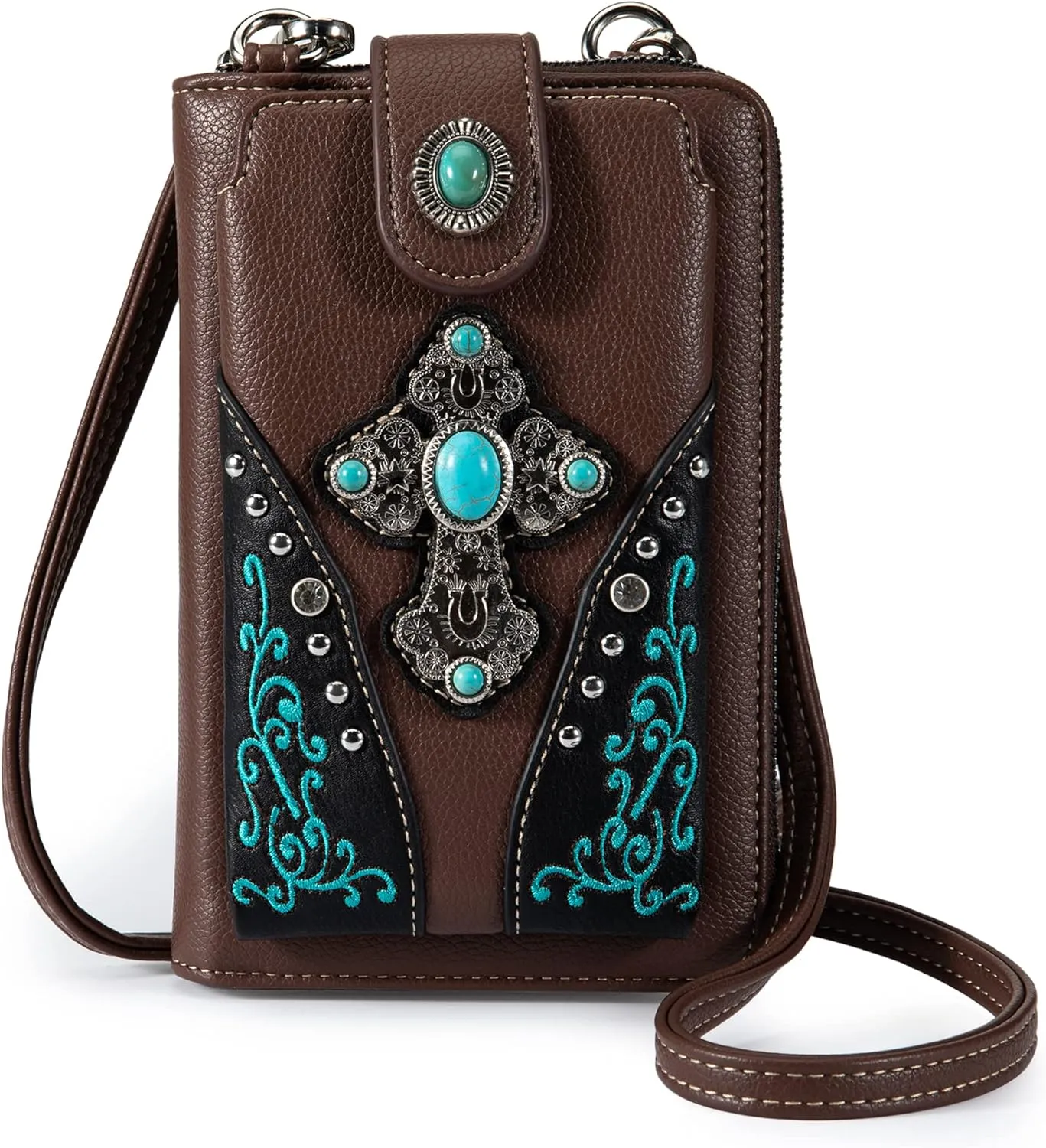 Montana West Small Crossbody Bags for Women Western Handbag with Cash Slots