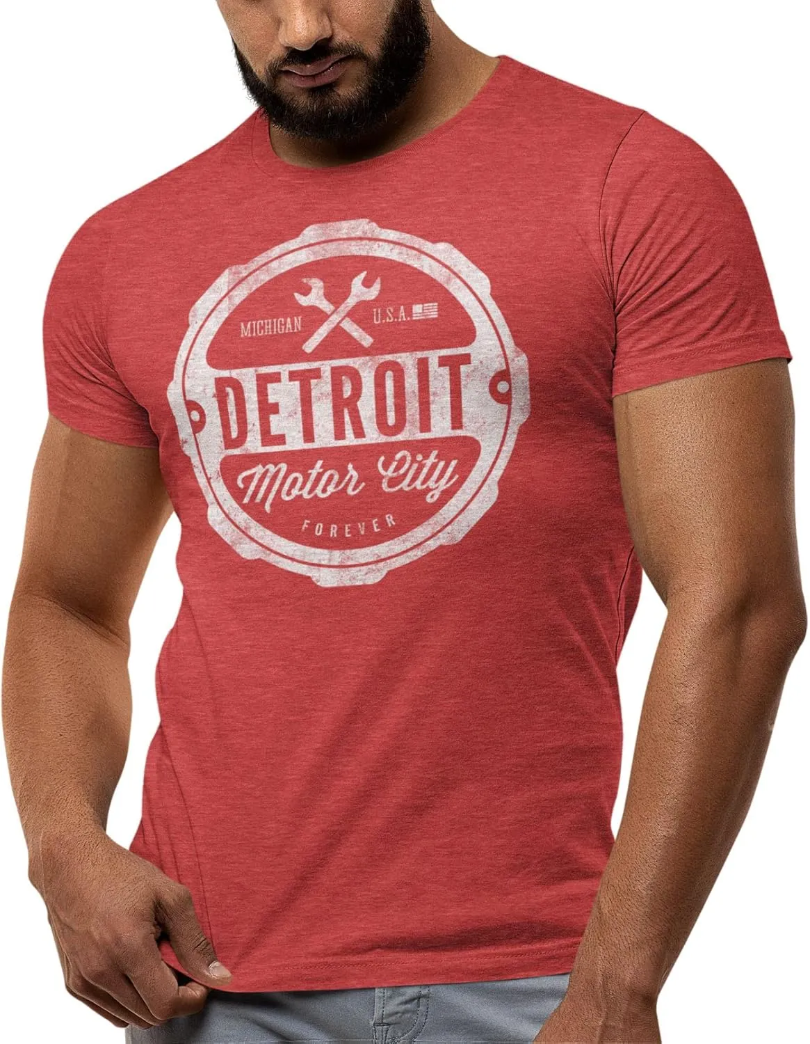 Motor City Forever Detroit T-Shirt Mens by Detroit Rebels