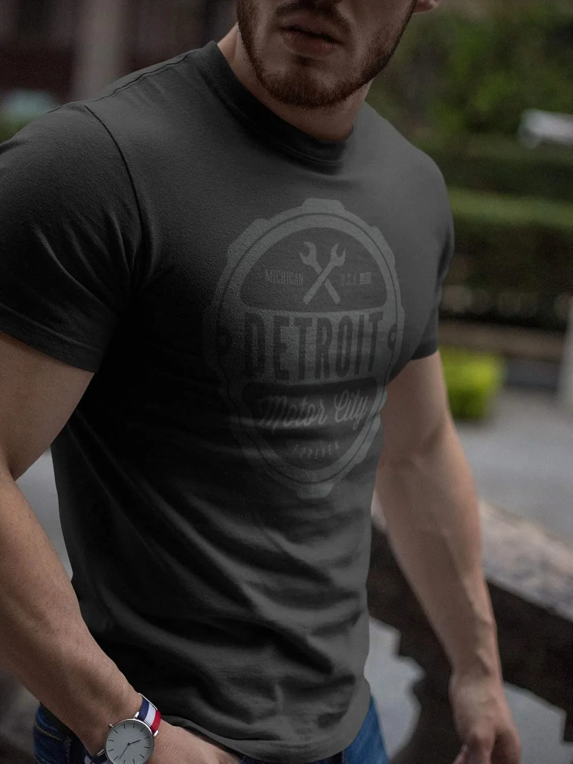 Motor City Forever Detroit T-Shirt Mens by Detroit Rebels
