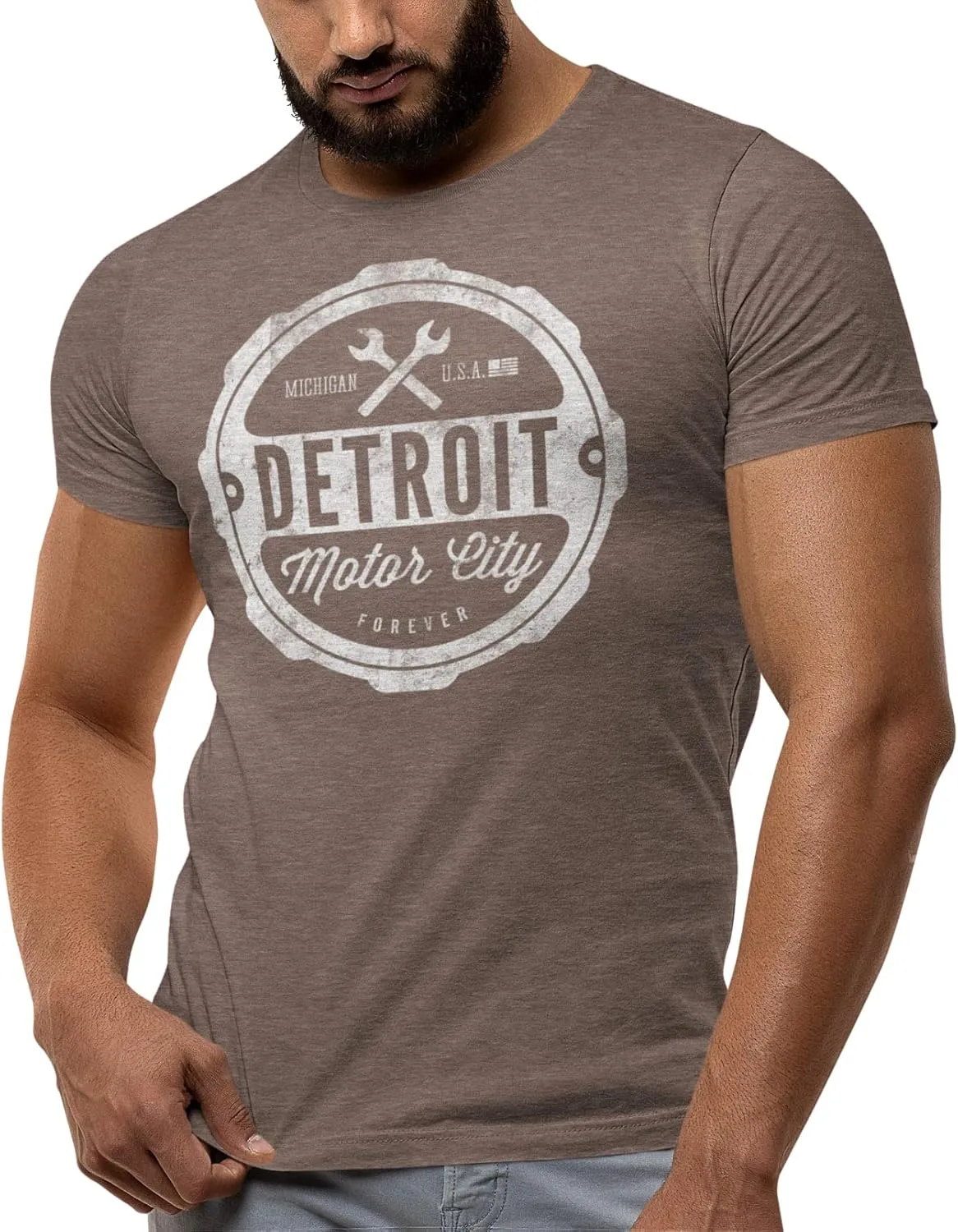 Motor City Forever Detroit T-Shirt Mens by Detroit Rebels