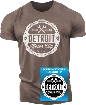 Motor City Forever Detroit T-Shirt Mens by Detroit Rebels