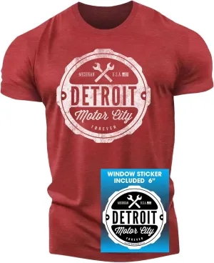 Motor City Forever Detroit T-Shirt Mens by Detroit Rebels