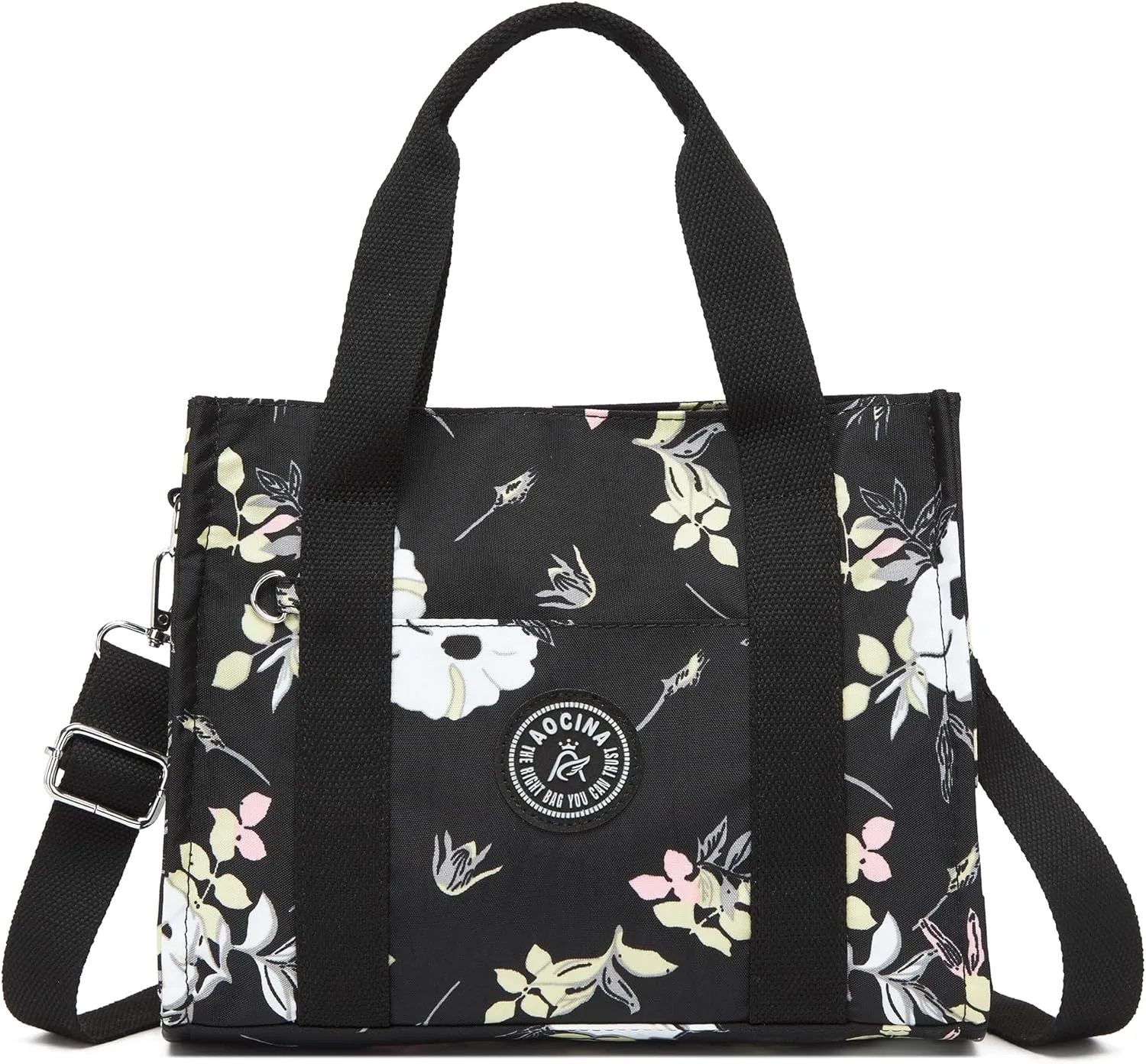 Multi-Pocket Tote Bag for Women with Zipper Lightweight Crossbody Shoulder Bag for Work Travel Nurse College Gift