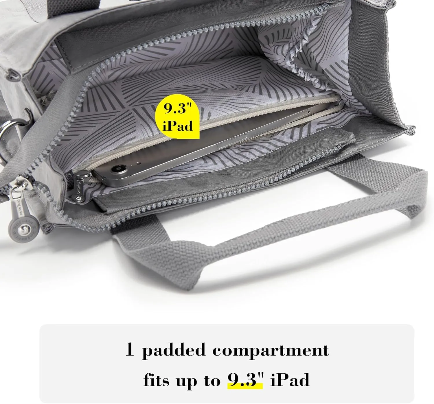 Multi-Pocket Tote Bag for Women with Zipper Lightweight Crossbody Shoulder Bag for Work Travel Nurse College Gift