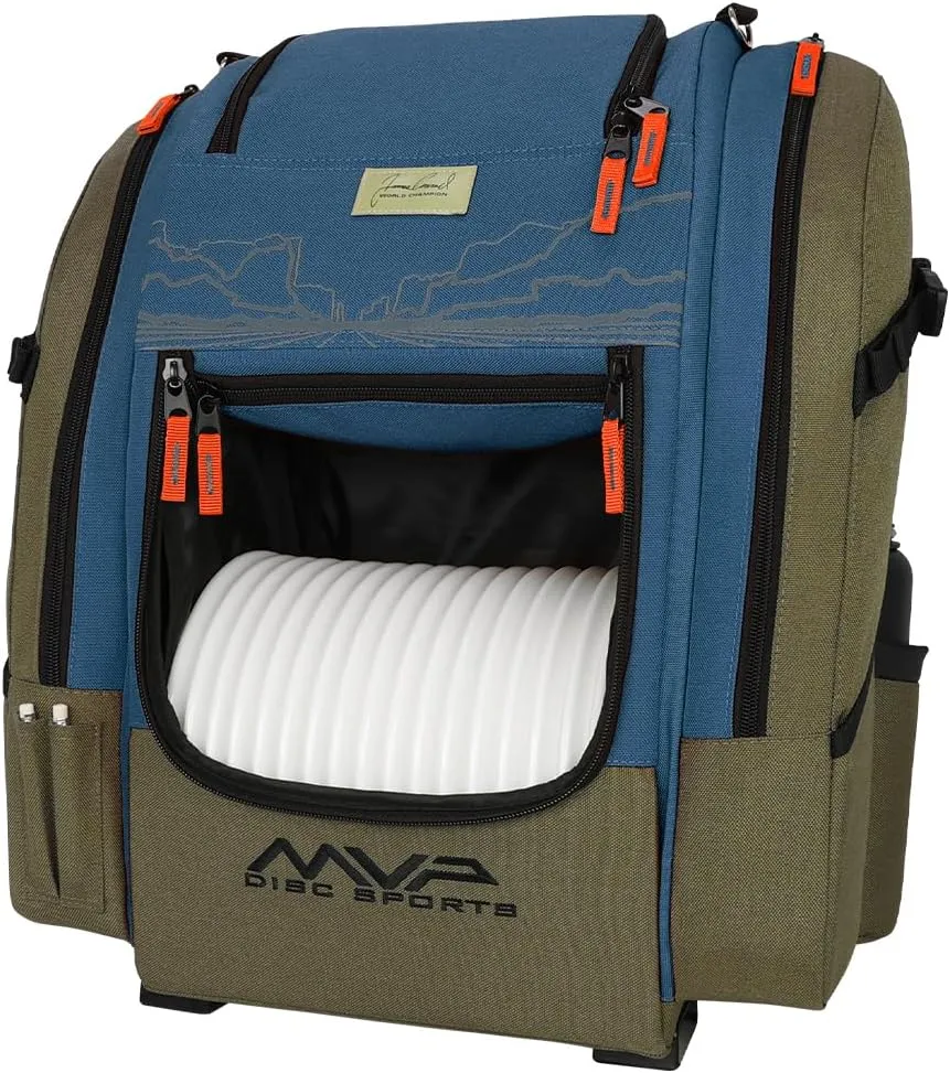 MVP Disc Sports James Conrad Voyager Series Backpack Disc Golf Bag (Choose Your Color and Size)
