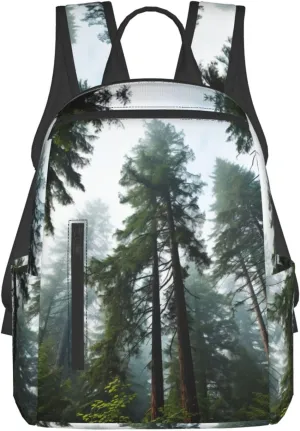 Nature Cedar Print Backpack for Women For Travel Outdoor Sports Office Lightweight leisure backpack